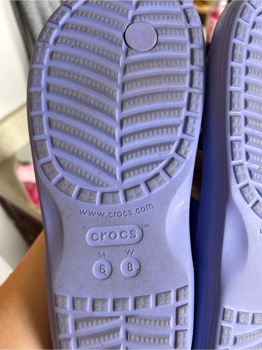 CROCS Women’s Purple Lavender Flip Sandals - Picture 5 of 5